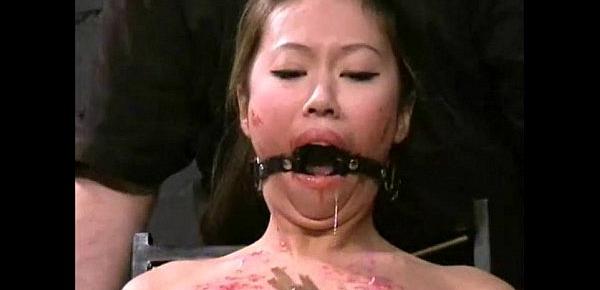  Asian bdsm of slave Tigerr Benson in oriental bondage and extreme pain of clothe